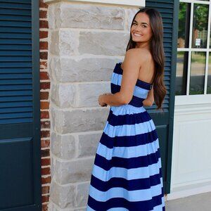 Strapless Striped Dress